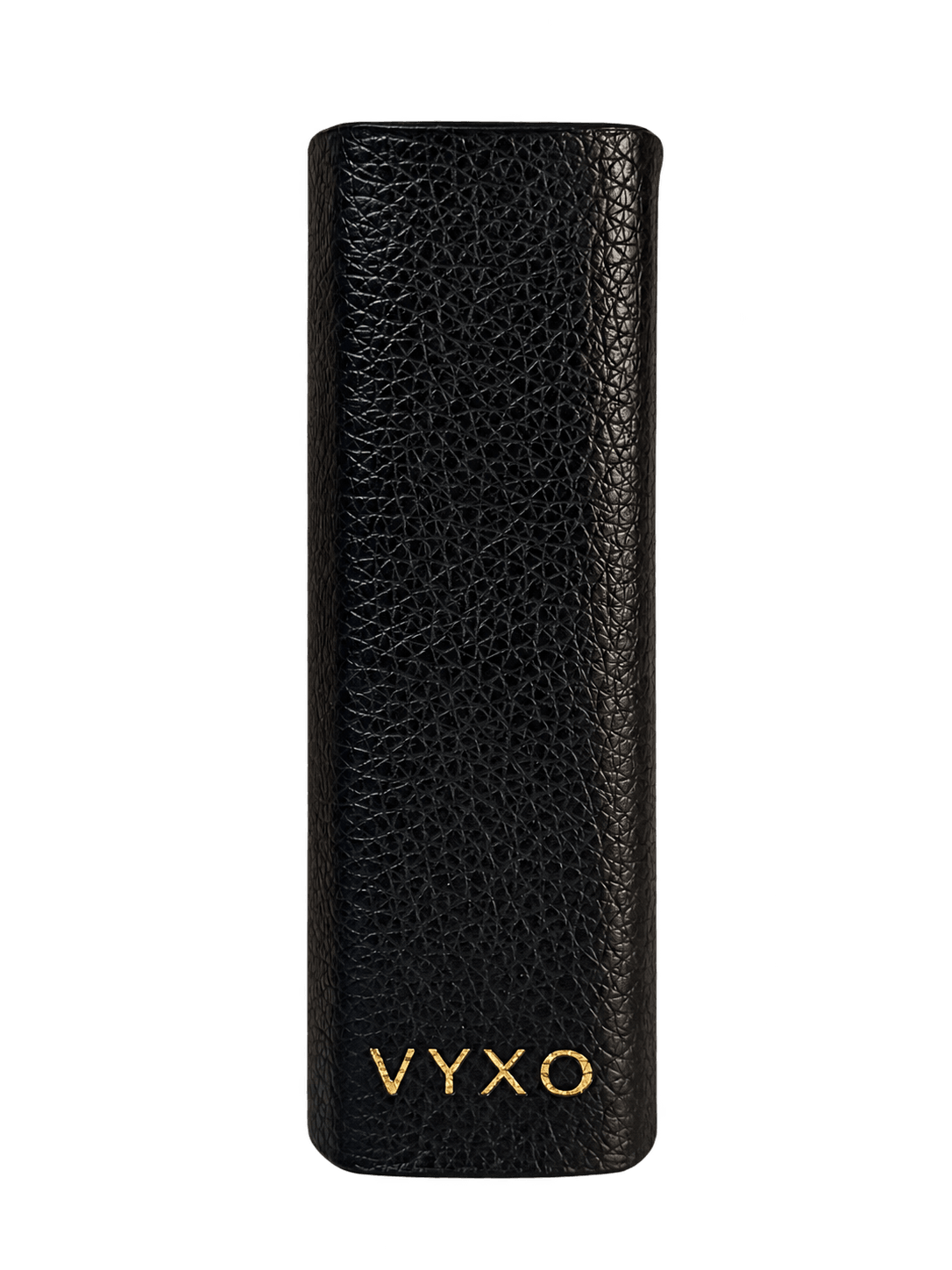 Чехол VYXO Leather Black, чёрный — с логотипом